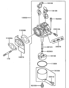 Part Location Diagram of KM-16183-2005 MTD Float-Assy